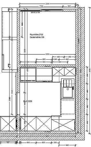 Hauswirtschaftsraum in Betonoptik
