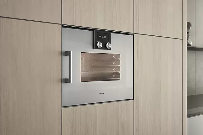 Gaggenau Mikrowellen-Backofen 60 x 45 cm Türanschlag: Links, 200 Serie Gaggenau Metallic