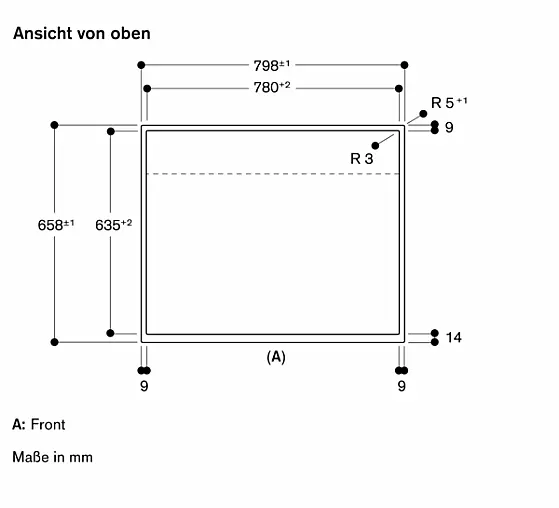 Gaggenau AL200180 Serie 200, Tischlüftung, 80 cm, flächenbündiger Einbau