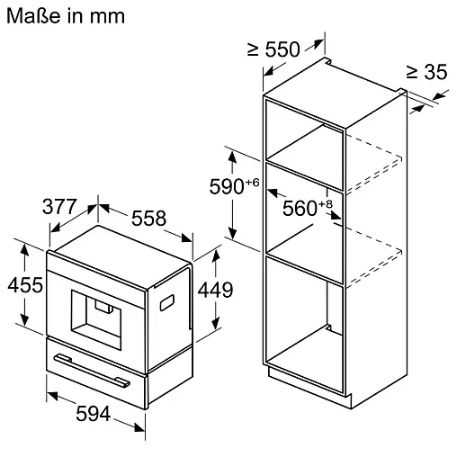 iQ700, Einbau-Kaffeevollautomat, Schwarz