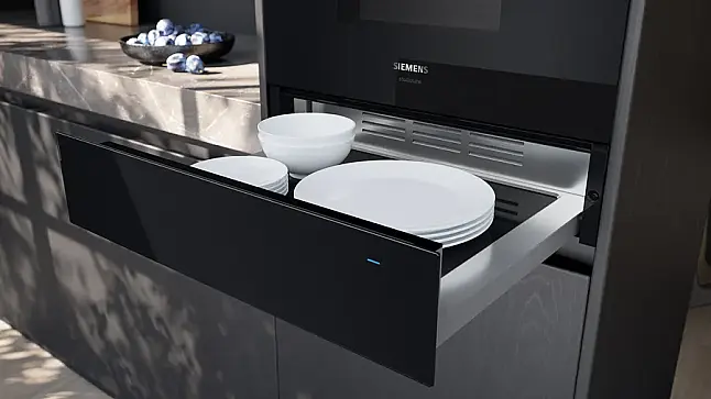iQ700 Wärmeschublade 60 x 14 cm Schwarz, Edelstahl
