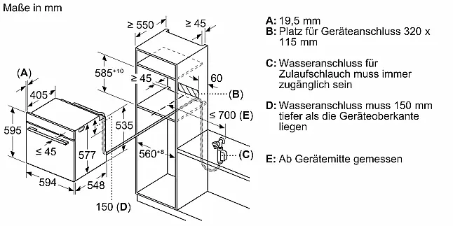 iQ700 Einbau-Dampfbackofen 60 x 60 cm Schwarz, Edelstahl