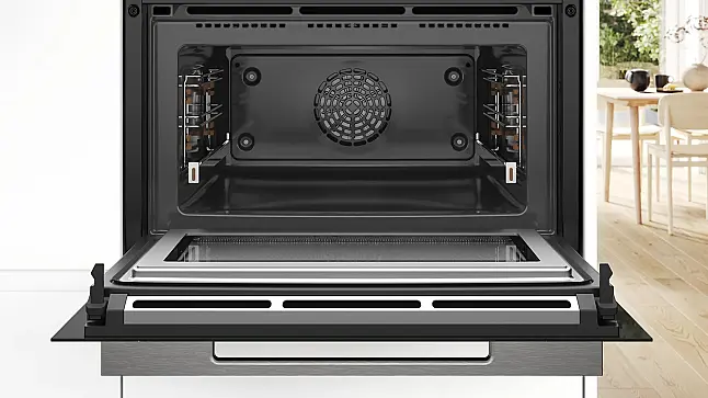 Bosch Serie 8 Einbau-Kompaktbackofen mit Mikrowellenfunktion 60 x 45 cm Schwarz