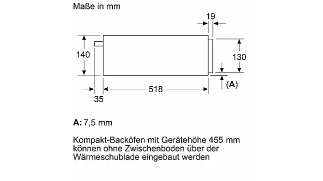 iQ700 Wärmeschublade 60 x 14 cm Schwarz, Edelstahl