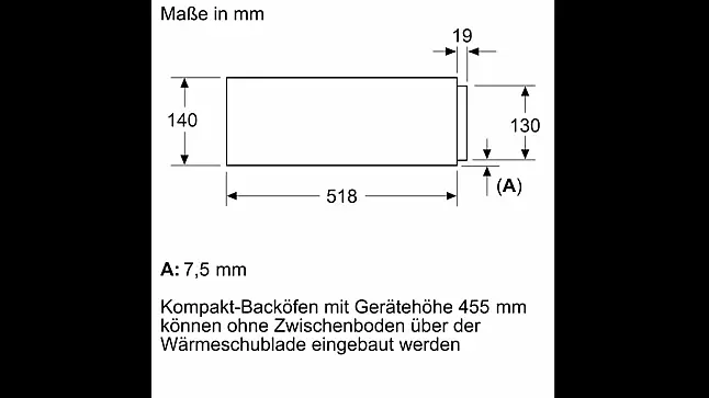 Bosch Serie 8, BIE7101B1 Zubehörschublade 60 x 14 cm