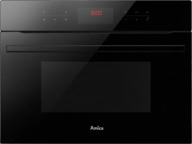 Amica Kompaktbackofen mit Mikrowelle Schwarz-Glas