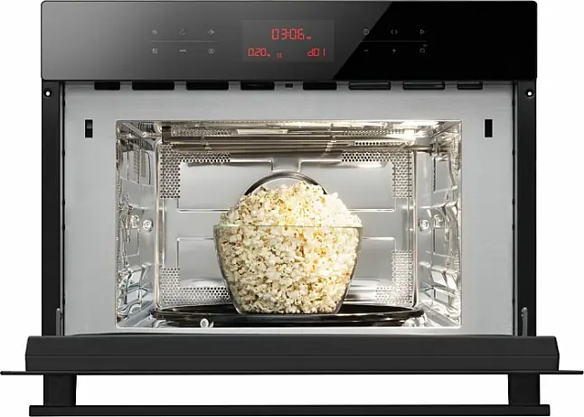 Amica Kompaktbackofen mit Mikrowelle Schwarz-Glas