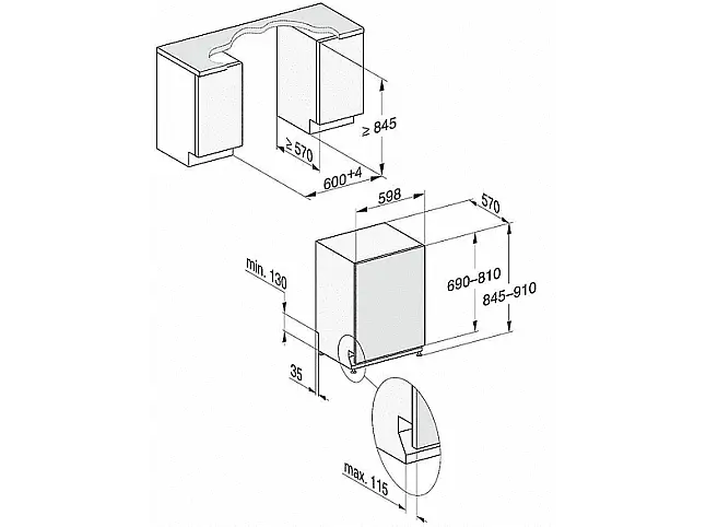 Miele vollintegrierter Geschirrspüler mit automatischer Dosierung XXL Sofort Verfügbar!
