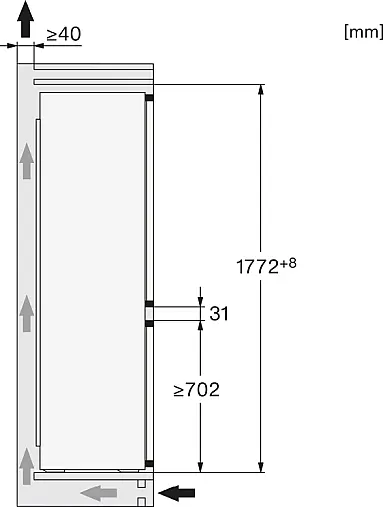 Einbau-Kühl-Gefrierkombination KDN 7724 E Active