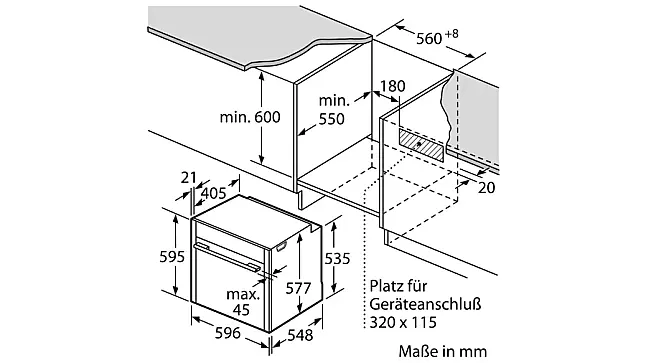 N 90 Backofen 60 x 60 cm Edelstahl sofort verfügbar!
