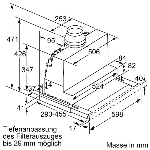 Bosch DFS067A51 Serie 4 Flachschirmhaube 60 cm Silbermetallic