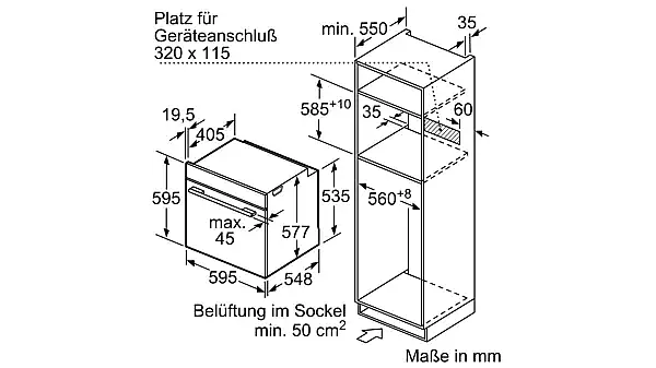 Siemens iQ700 Einbau-Backofen mit Mikrowellenfunktion 60 x 60 cm Schwarz, Edelstahl