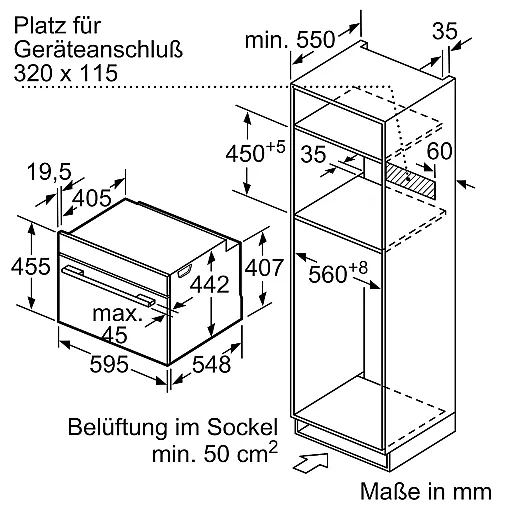 Siemens iQ700 Kompaktbackofen mit Mikrowellenfunktion 60*45cm