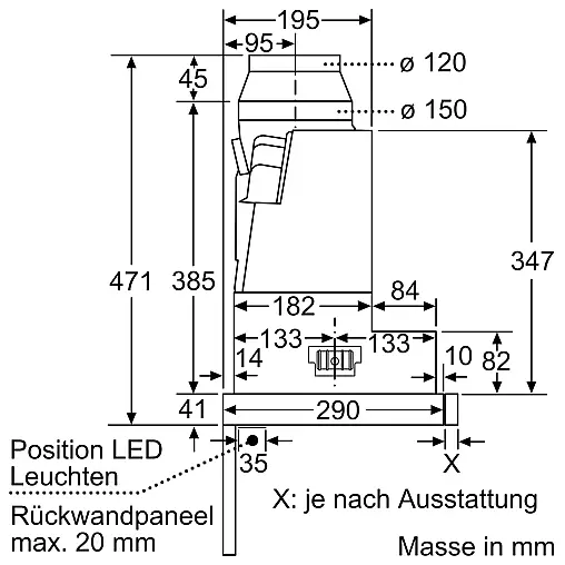 Bosch DFS067A51 Serie 4 Flachschirmhaube 60 cm Silbermetallic