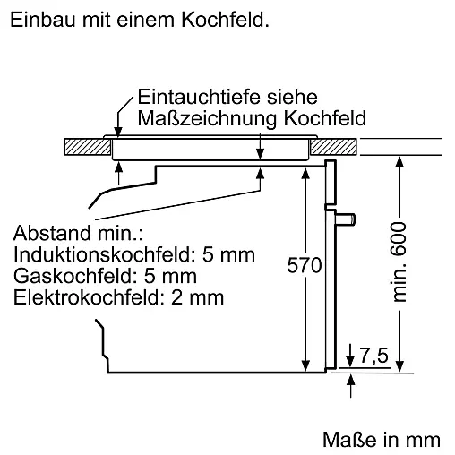 Serie 4 Einbau-Backofen 60 x 60 cm Schwarz