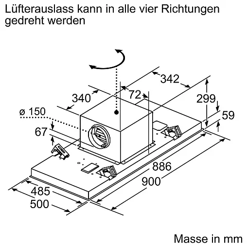 Siemens iQ700 Deckenlüfter 90 cm Weiß LR99CQS20
