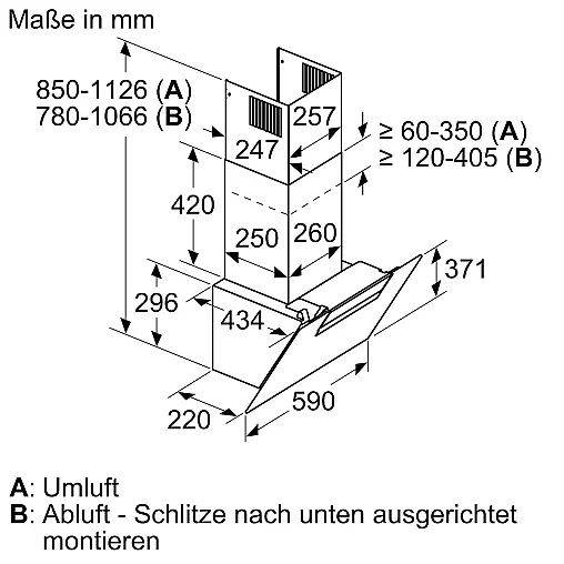 Siemens Dunstabzug iQ300 Wandesse 60cm Schwarz