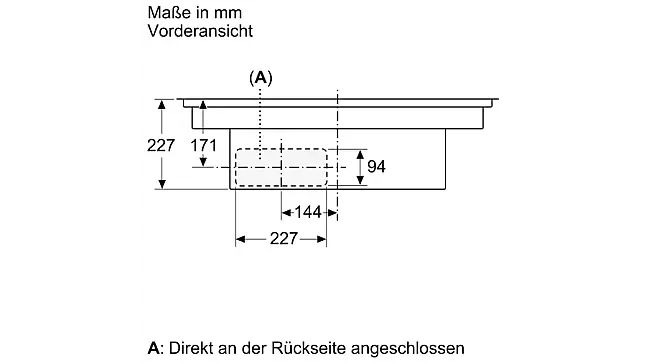 N 90 Induktionskochfeld mit Dunstabzug, 80 cm flächenbündig