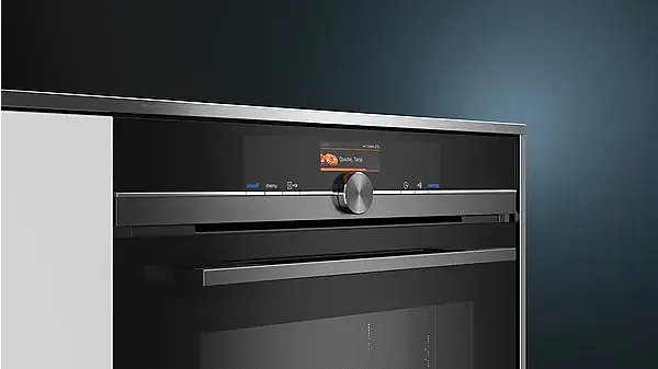 Siemens iQ700 Einbau-Backofen mit Mikrowellenfunktion 60 x 60 cm Schwarz, Edelstahl