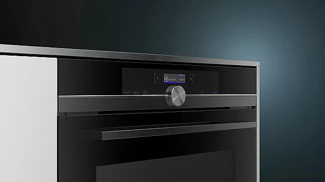 Siemens CM833GBB1S iQ700 Einbau-Kompaktbackofen mit Mikrowellenfunktion 60 x 45 cm Schwarz, Edelstahl