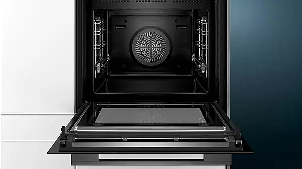 Siemens iQ700 Einbau-Backofen mit Mikrowellenfunktion 60 x 60 cm Schwarz, Edelstahl