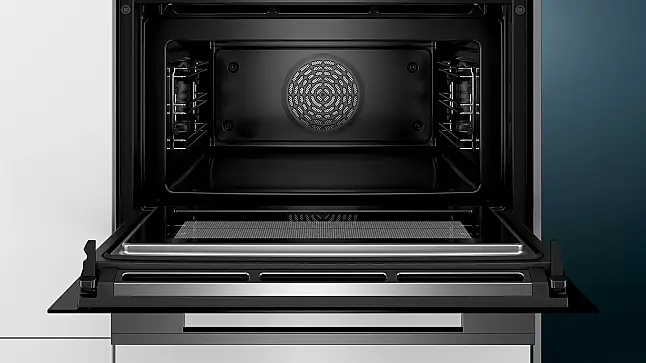 Siemens CM833GBB1S iQ700 Einbau-Kompaktbackofen mit Mikrowellenfunktion 60 x 45 cm Schwarz, Edelstahl