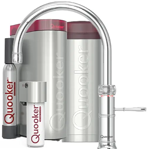 Classic Fusion Round Set mit PRO3 Reservoir &amp; CUBE verchromt glänzend inkl. CUBE Filter Starter Paket CFNRCHR PRO3 CUBE2