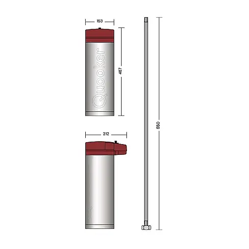 Front Set mit PRO3 Reservoir &amp; CUBE Kupfer Rosé inkl. CUBE Filter Starter Paket FTRCO PRO3 CUBE2