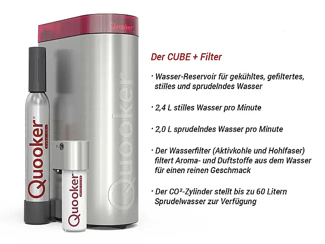 Quooker PRO3 &amp; CUBE | Flex BLK (Schwarz) inkl. Cube-Filter