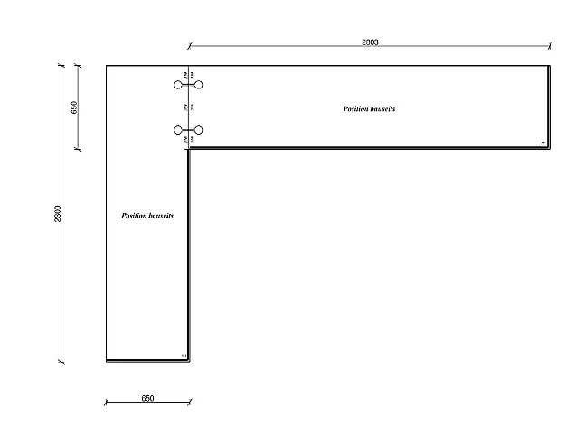 Musterküche AV 6000 ohne Geräte / mit Anbauwand