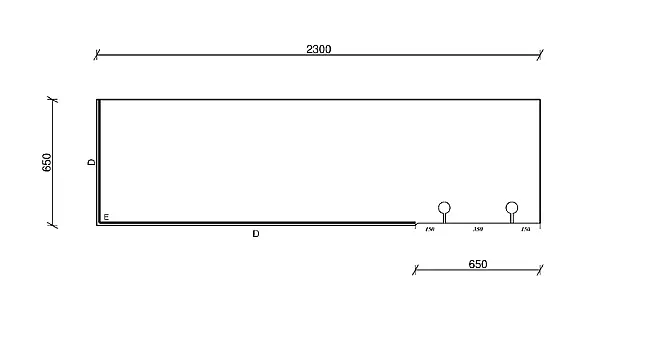 Musterküche AV 6000 ohne Geräte / mit Anbauwand