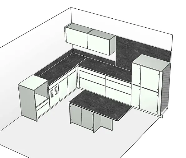 Einbauküche  UGL 51.160 Uni Gloss am Standort Korbach-Meineringhausen