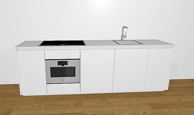 White - Die Luxuszeile mit Massivholz und besten Geräten von Gaggenau &amp; V-Zug | Aufbau flexibel möglich!