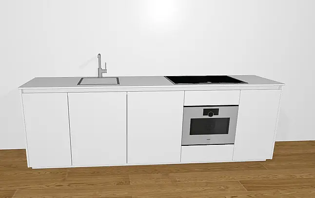 White - Die Luxuszeile mit Massivholz und besten Geräten von Gaggenau &amp; V-Zug | Aufbau flexibel möglich!
