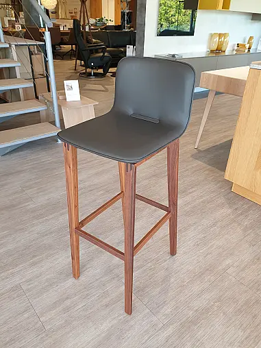 2 Stück Ark Barhocker Leder, Lehne hoch
