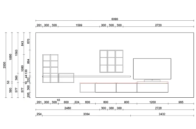 Exklusive Wohnwand / Anbauwand / TV Board / Sand ultramatt &amp; Eiche Montreal Nachbildung