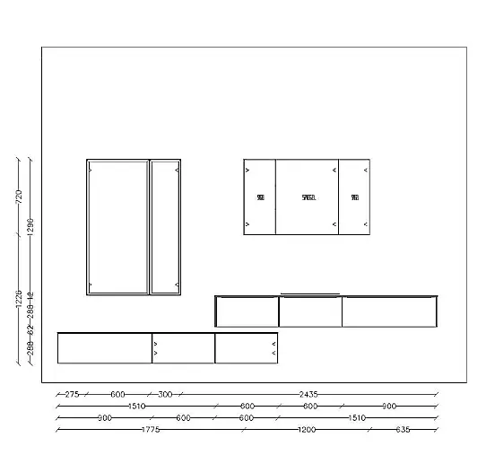 Exklusives Badezimmer / Waschtisch mit Vitrinen-Schränken und Schubladen - Messestück
