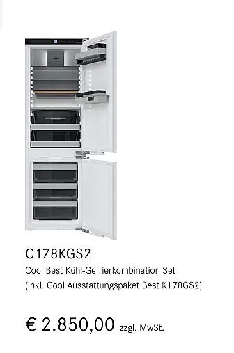 BORA Cool Kühl-Gerfrierkombination C 178 KGS2