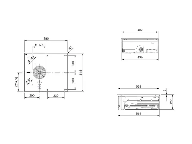 XPure Rough (Matt) Induktionskochfeld mit integriertem Abzug – Extra kompakt &amp; innovativ