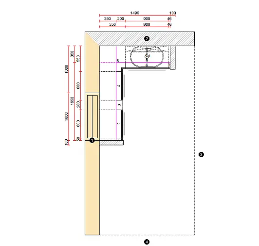 Badmöbel Ecklösung