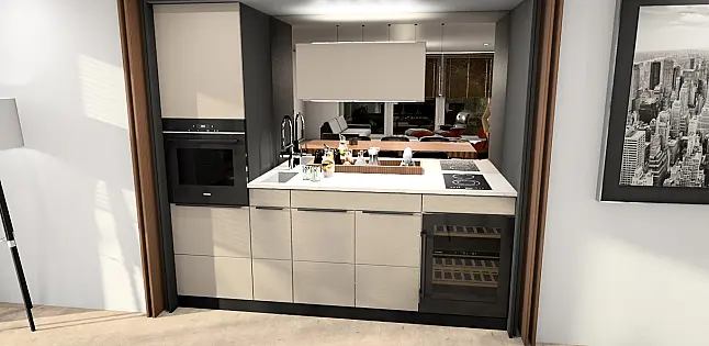 Pocketdoor Küche Top und Smartglas- Fronten
