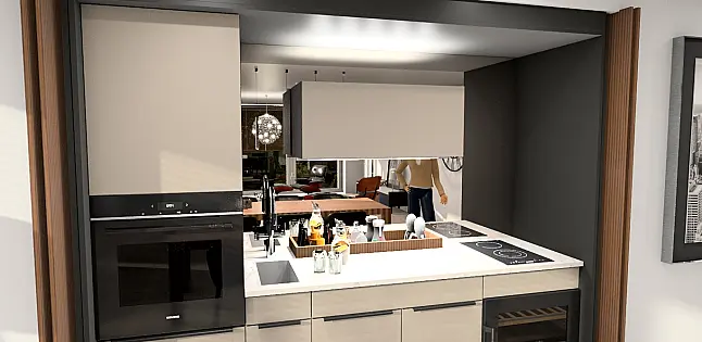 Pocketdoor Küche Top und Smartglas- Fronten