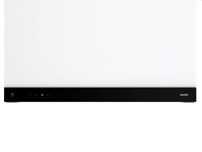 berbel Flachschirmhaube Glassline 60cm Glas schwarz