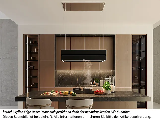 Berbel Skyline Edge Base BIH 120 SKE-B permalyt® Deckenlifthaube 120 cm Mattschwarz