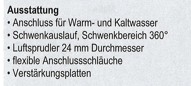 Küchenarmatur Ausführung schwarz matt Hochdruck