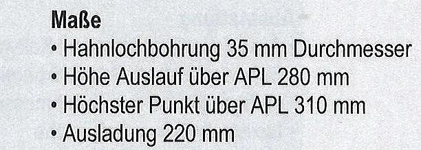Küchenarmatur Ausführung schwarz matt Hochdruck