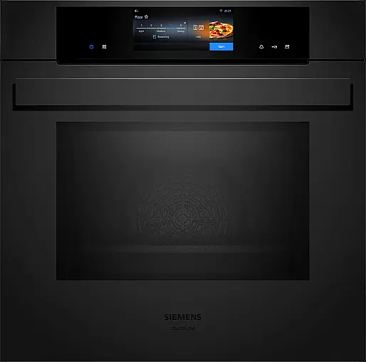 Siemens iQ700 Einbau-Backofen mit Mikrowellen- und Dampffunktion 60 x 60 cm Matt schwarz HN974GQM1 (Lager)