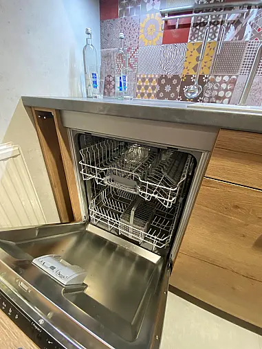 WBS 70 Küche in Holzoptik Kleine Küche mit Essplatz komplett mit E-Geräten inkl. Geschirrspüler