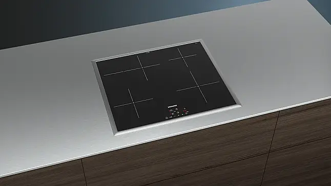 Siemens iQ300, Induktionskochfeld, 60 cm, Schwarz, Mit Rahmen aufliegend EH64KBFB5E (Lager)