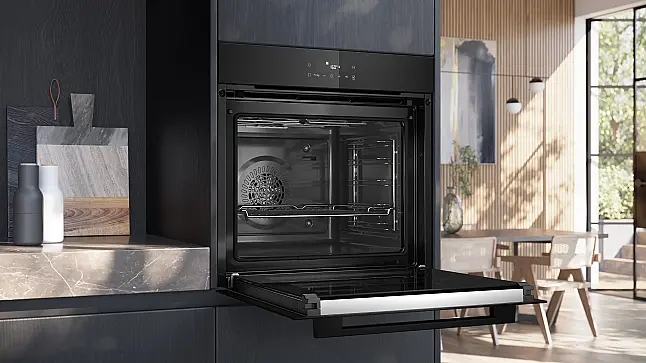 Siemens iQ300, Einbau-Backofen, 60 x 60 cm, Deep black inox HB272ABB3 (AS21)